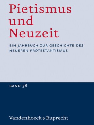 cover image of Pietismus und Neuzeit Band 38--2012